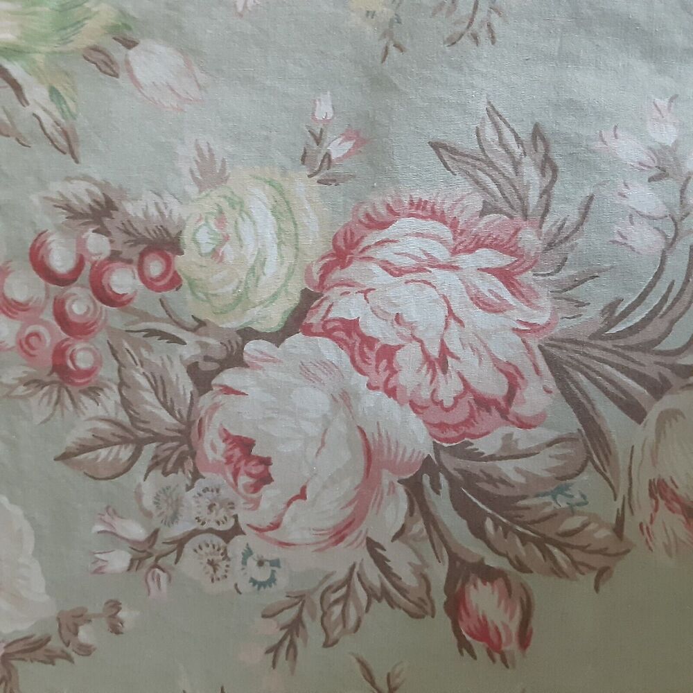 Vintage Ralph Lauren Home "Charlottee Sage" Twin Flat Sheet Romantic - Picture 3 of 7